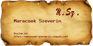 Marecsek Szeverin névjegykártya